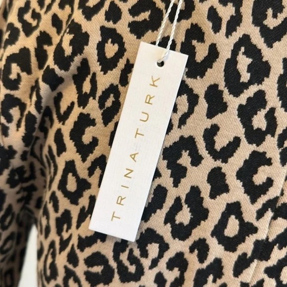 TRINA TURK, leopard print lightning dress size 8 NWT - Picture 5 of 13